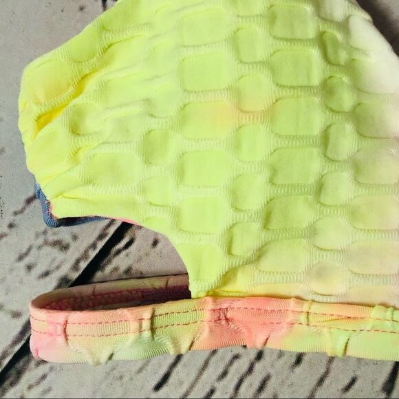 TiniBikini Pastel Tie Dye Strappy Zipper Two-Piece Swimsuit High Waist XS - Picture 2 of 9